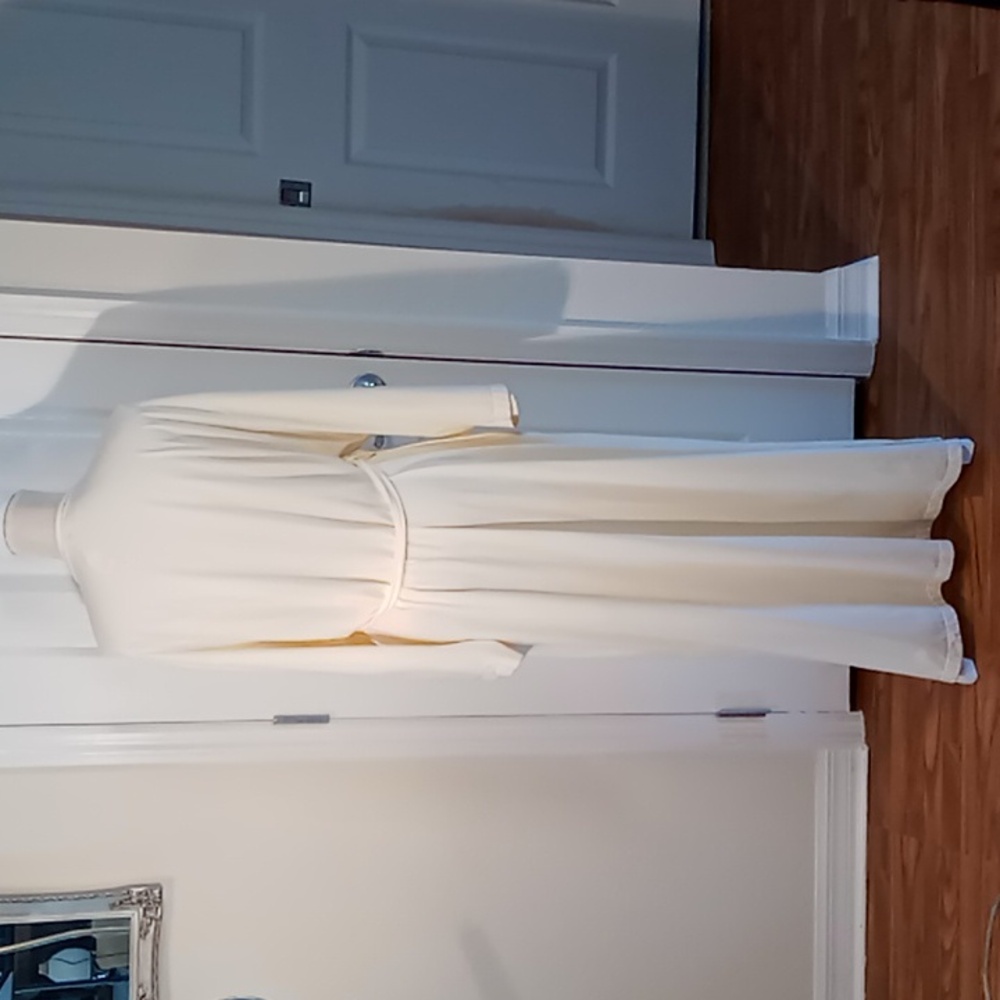 Vintage FM Lingerie Full Length Belted Robe Size 3X Pale Yellow 3/4 Sleeve - Picture 4 of 9